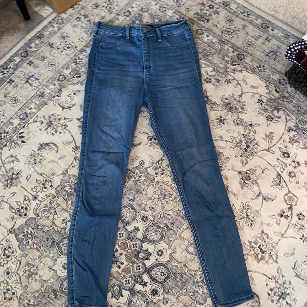 Hollister Medium Wash Skinny Ultra High Rise Jeans